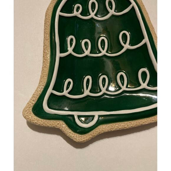 Fritz and Floyd classic holiday plate Santas Kitchen Green Bell - Picture 2 of 5